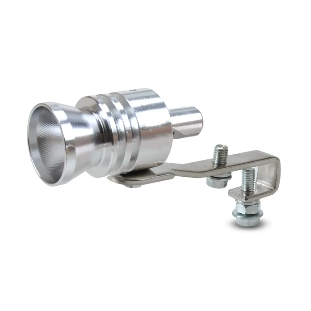 DWCX Universal Silver Size L Car Turbo Sound Whistle Muffler Exhaust