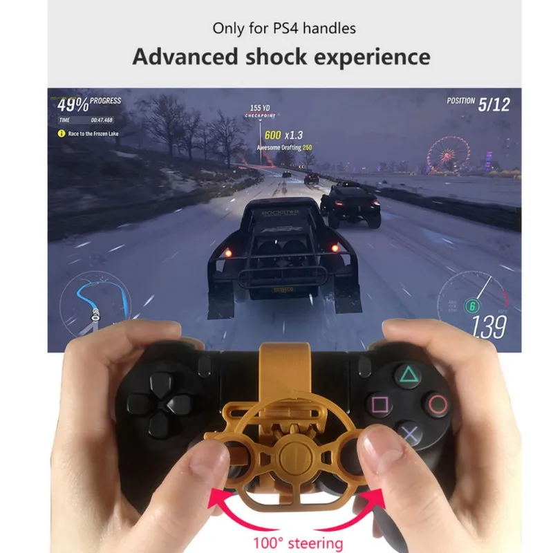 

3D Printing Mini Steering Wheel Added For Playstation 4 Controller Handle For PS4 Racing Game Steering Wheel