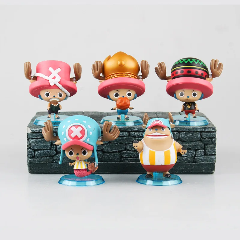 Горячая продажа 5 шт./лот 7 см ПВХ японского аниме Рисунок One Piece Тони Чоппер фигурку Коллекционная модель игрушки Brinquedos
