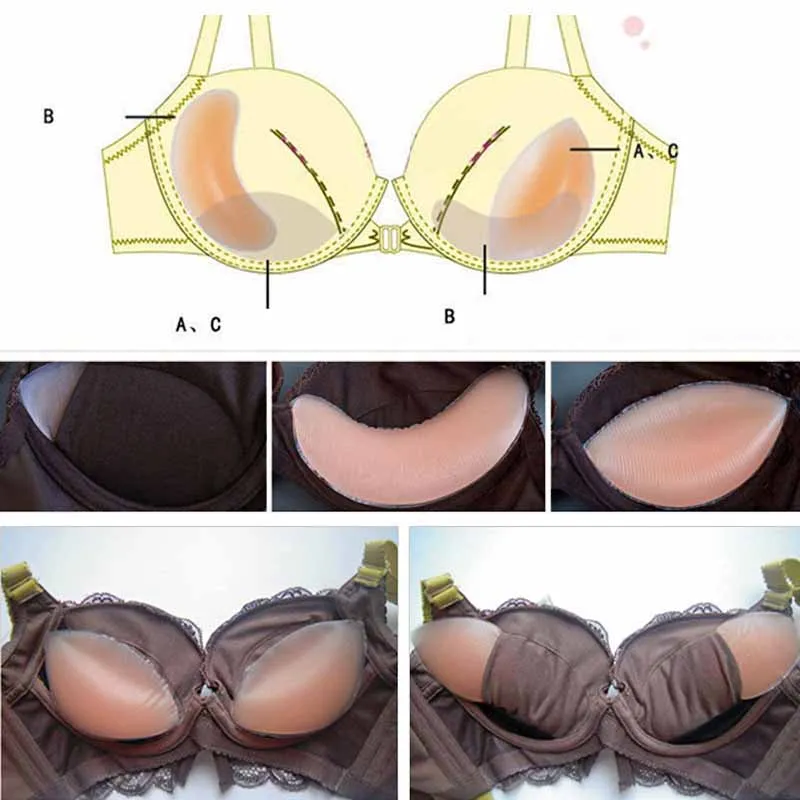1 пара силиконовых подушечек для увеличения груди, сексуальное нижнее белье, подушечки для бюстгальтера с эффектом пуш-ап, вкладыши для бюстгальтеров