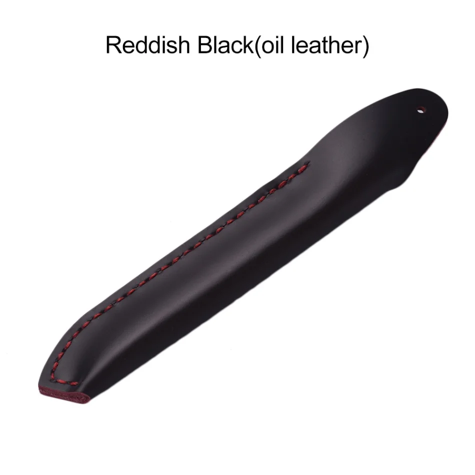 Офисный студенческий чехол-карандаш, винтажный кожаный футляр для карандашей ручной работы, держатель для авторучки, сумка, высокое качество, канцелярские принадлежности - Цвет: Reddish Black