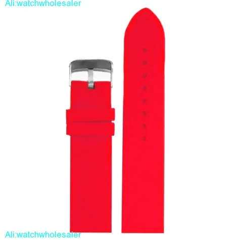 24mm Red Funny Cartoon Silicone Jelly Rubber Lady Watch Band Straps WB1085M24JB