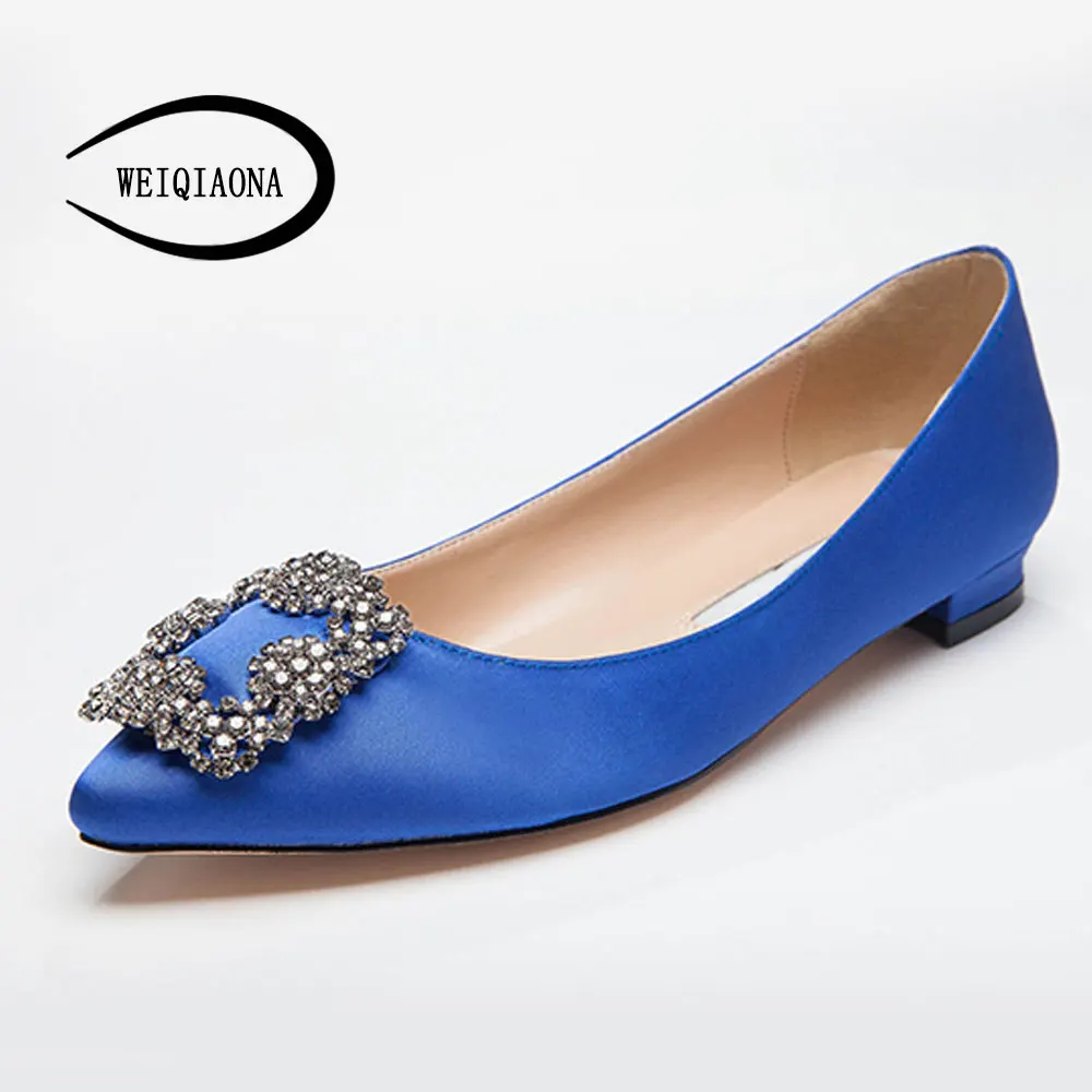 WEIQIAONA For casual Crystal Fashion women shoes women flats new style ...