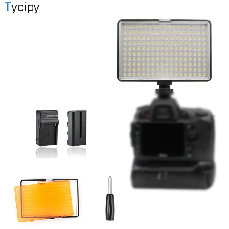 

Tycipy KM-160 LED Lighting Studio For Video Bi-Color Dimmable Adjustable Luminance for DSLR Camera With Battery+Charger