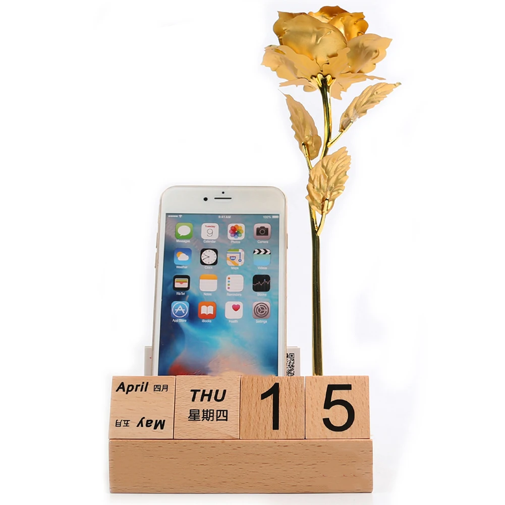 

Nordic Wooden Organizer Storage Box Calendar Pen Holder Home Decoration Creative