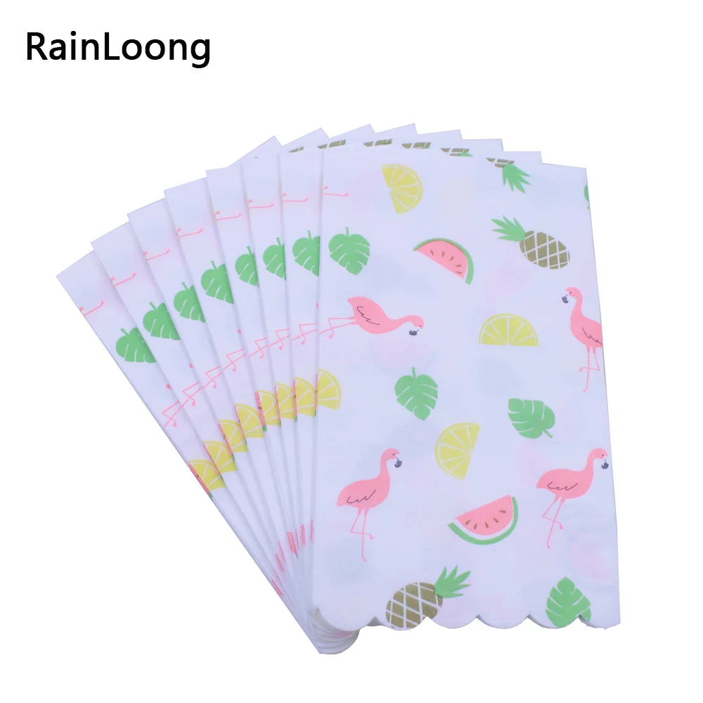 

[RainLoong] 3Plys Beverage Napkin Tissue Serviettes For Cocktail Party Decoration 40*33cm