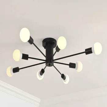 

Modern Nordic LED Pendant Light Dining Room Kitchen Lamp Hanging Lamps Black White Gold 8 lamps Black White Gold