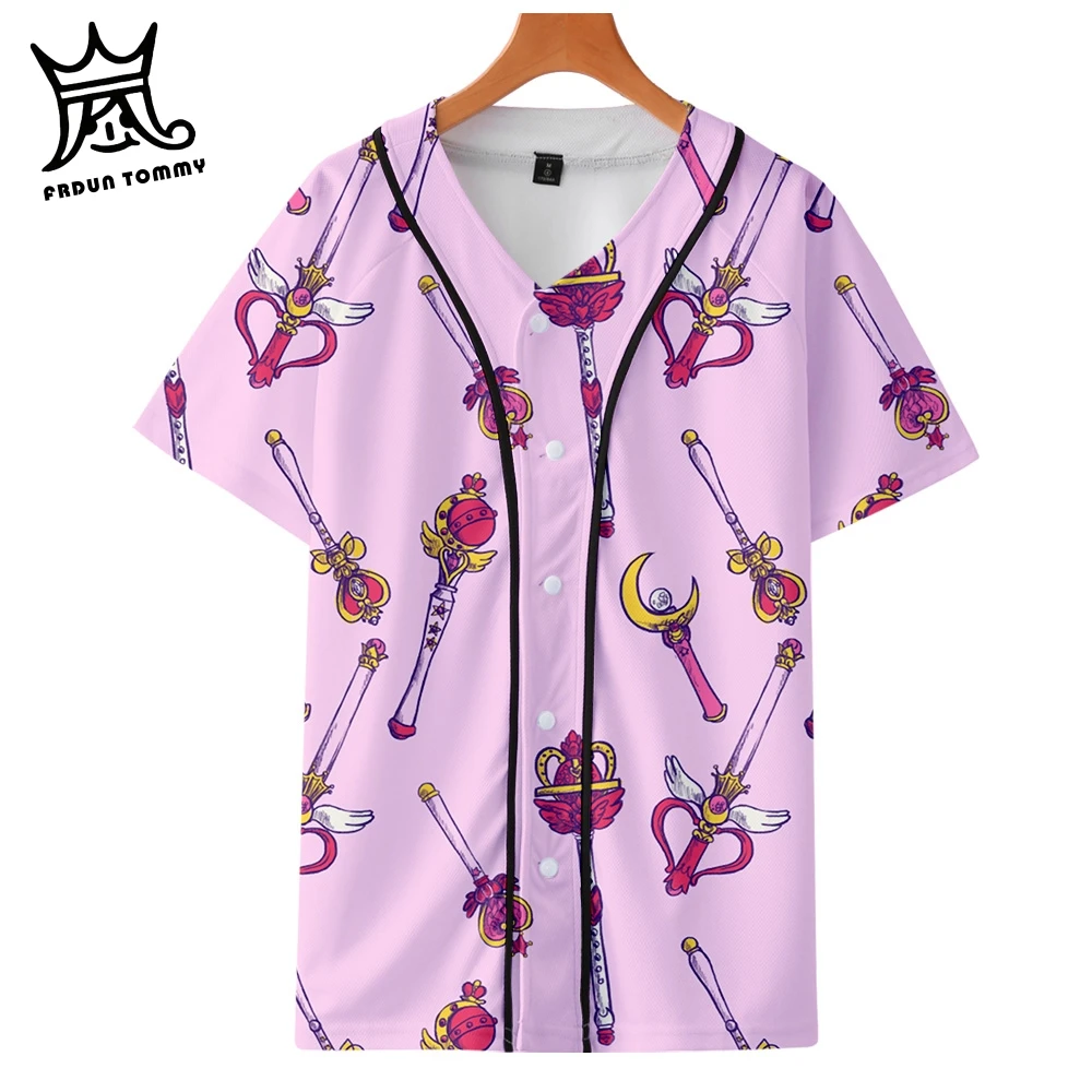 Sailor moon/Женская бейсбольная Футболка футболка с короткими рукавами для мамы и