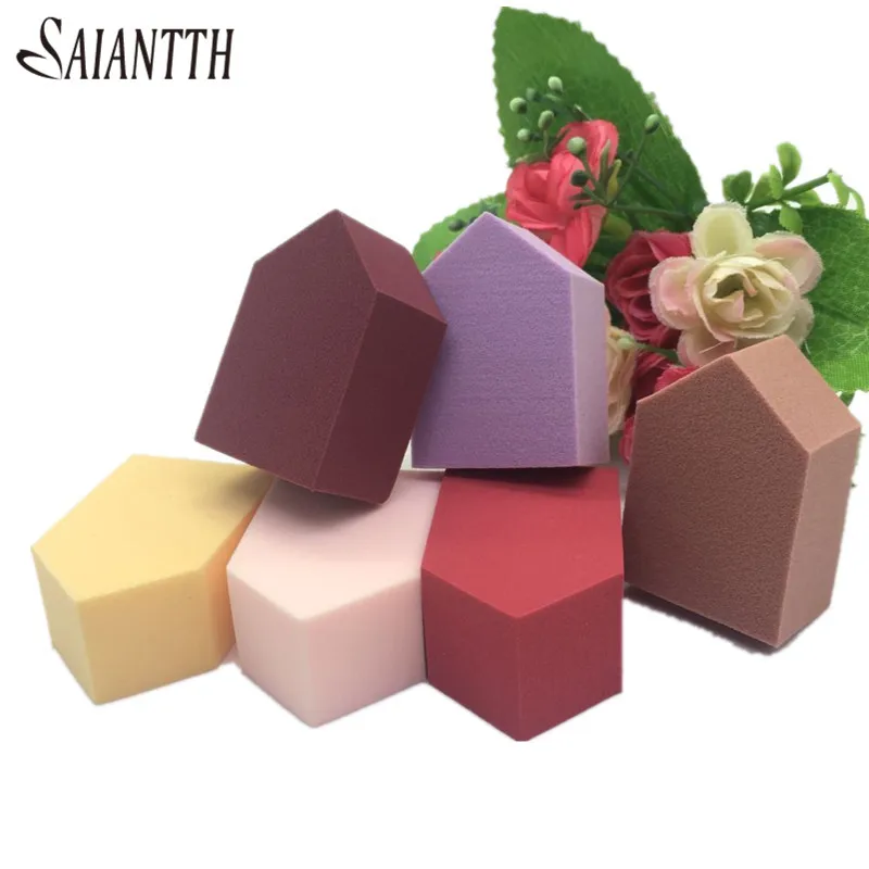 

SAIANTTH House cosmetic Puff Beauty Makeup sponge Powder Puff Make up Cotton Latex free Geometric BB cream blush foundation tool