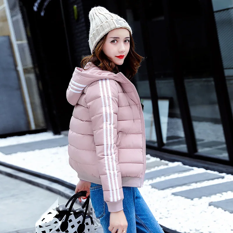 Femmes La Rembourré rose Green Solide army Jaqueta noir Veste Hndjxxxy2018 Couleur D'hiver ardoisé Beige Feminina Manteau Plus À Coton Court Survêtement Capuchon camel Taille Automne qnwptPA