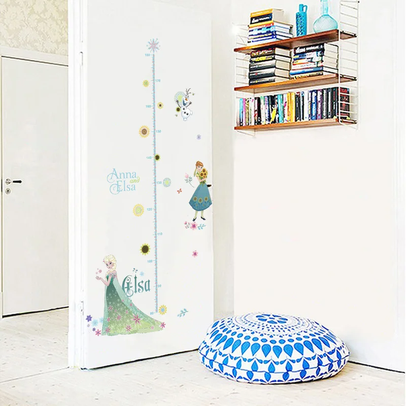 Disney Kids Height sticker Frozen Elsa Anna Puzzle DIY Children's room door decoration stickers cartoon autocollant enfant 2018 Disney Kids Height sticker Frozen Elsa Anna Puzzle DIY Children's room door decoration stickers cartoon autocollant enfant 2018