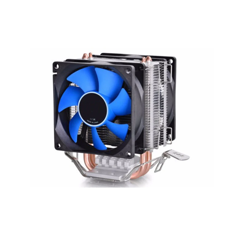 CPU Radiator Dual 80mm Fan 2 Heatpipe Quiet CPU Cooler Heatsink Dual Silent Fan For Intel LGA775/1156/1155 AMD AM2/AM2+/AM3 6 heat pipe tower side blown for intel lga775 1155 1156 1366 for amd am2 am2 am3fm1 fm2 cpu radiator cooler fan fan s122 fan