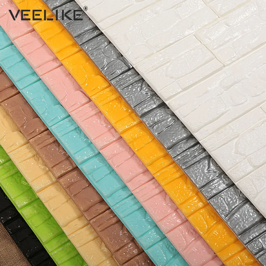 3D Self adhesive Waterproof Brick Wallpaper for Living Room TV Background 3D Wall Stickers Kitchen Wallpaper Bedroom Home Decor 3D Self adhesive Waterproof Brick Wallpaper for Living Room TV Background 3D Wall Stickers Kitchen Wallpaper Bedroom Home Decor