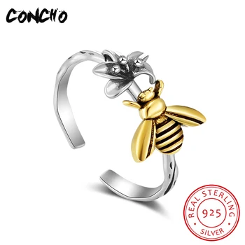 

2018 Promotion Rushed Wedding Bands Insect Party Anel Concho Jewelry 925 Sterling Silver Rings For Women