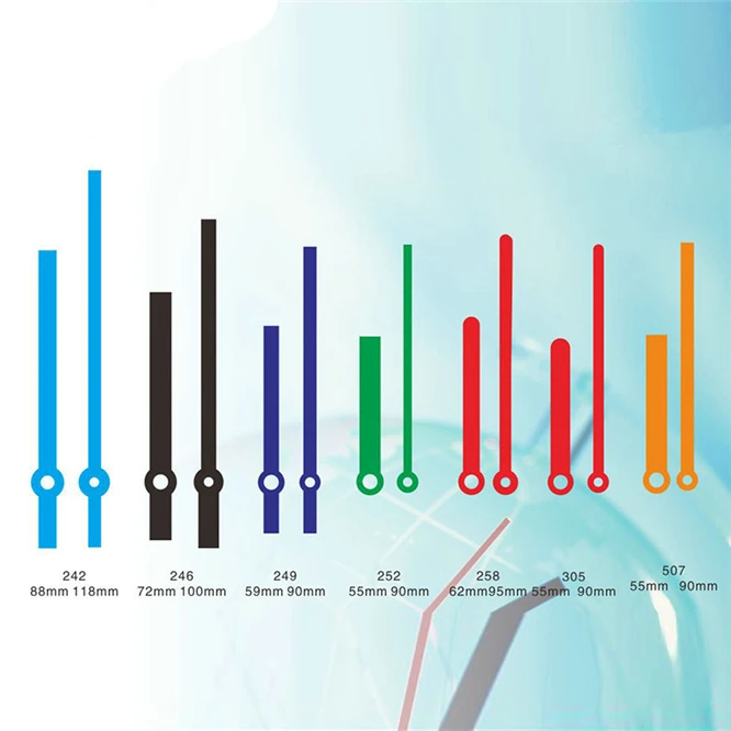 100 шт Красочные Модные настенные часы своими руками металлические минутные указки несколько цветов и форм ремонтные комплекты настенные часы иглы