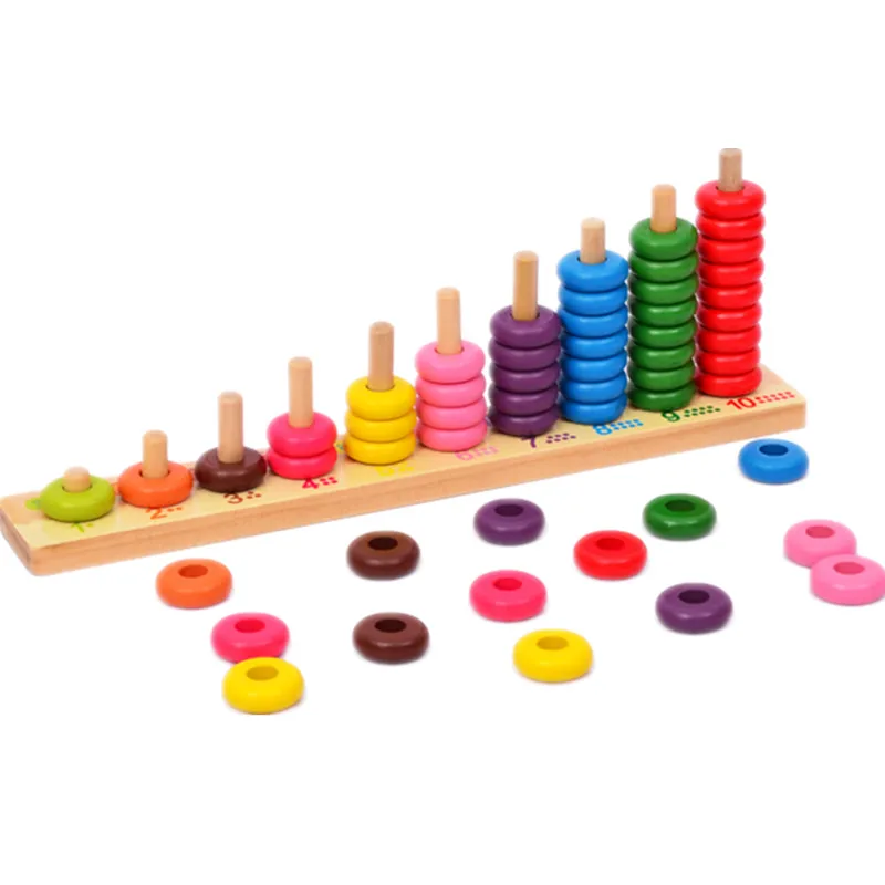 Baby Educational Wooden Toys Abacus Counting Beads Maths Toy Clouds