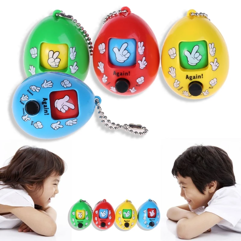 Kids Novelty Toys Finger Guessing Keychain Key Ring Chain Mora Game