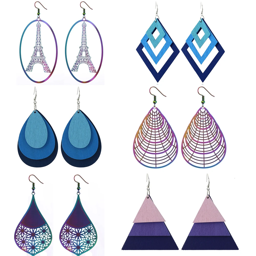 

Fashion Blogger Aztec Women Earrings Cut Out 3D Triangle Pyramid Steampunk Diva Gypsy Earrings