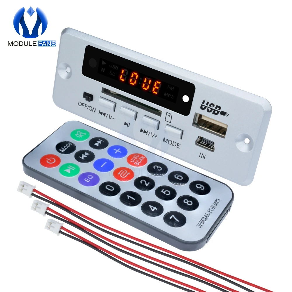 Мини 5 в MP3 декодер плата Bluetooth модуль декодирования вызовов MP3 WAV u-диск и TF карта USB с 2*3 Вт усилитель пульт дистанционного управления