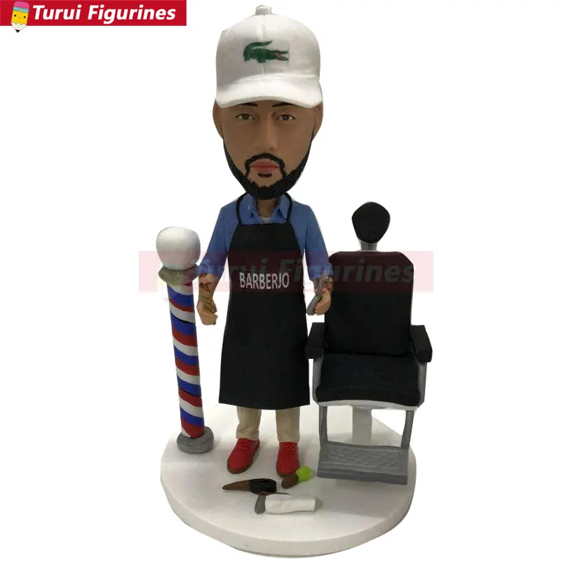 

Barber Personalized Bobble Head Clay Figurine Boyfriend Gift Son Gift Father Gift Husband Gift Boyfriend Birthday Gift Barber Gi