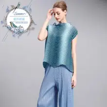 Miyake fold easy gradient прижимная коса половина черепаха шеи футболка