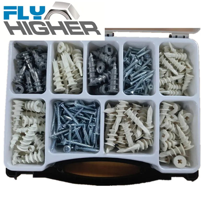 

NEW PACKING Nylon Easy Anchor with screw tool box