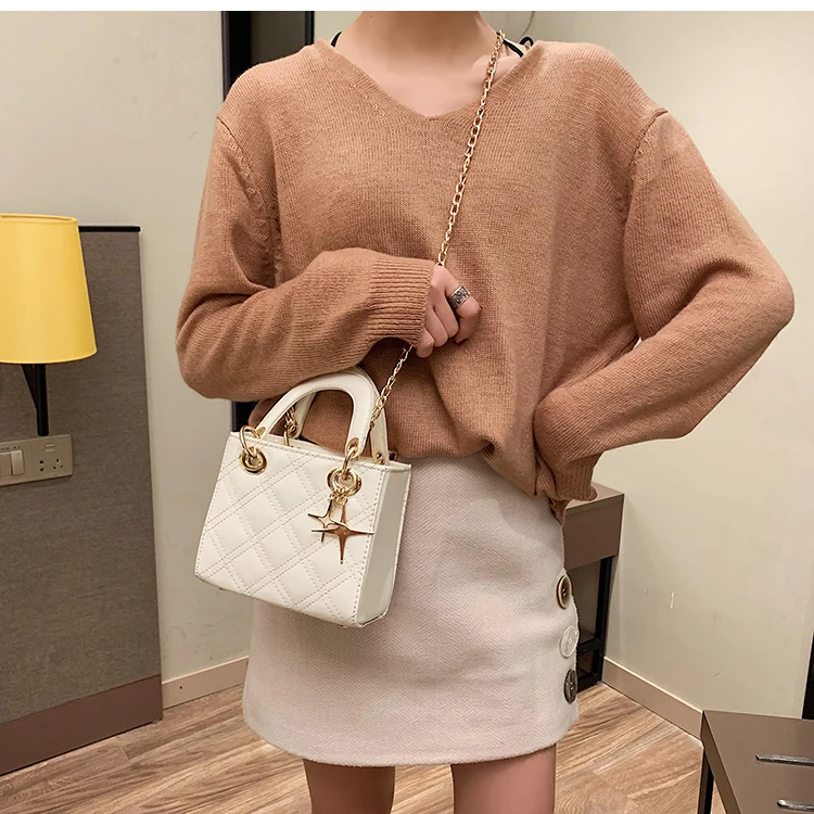 Роскошная брендовая сумка, модная новая женская сумка-тоут, качественная женская дизайнерская сумка из искусственной кожи, сумка на цепочке, сумка через плечо