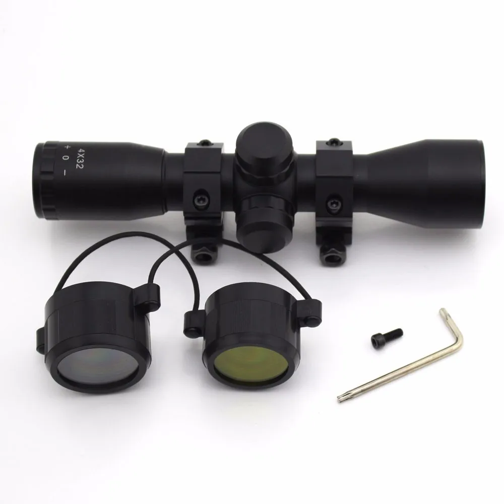 WIPSON Tactical Aim 4X32 оптический прицел компактные оптические прицелы спортивный дальномер Сетка охотничьи прицелы с регулируемым рельсовым креплением
