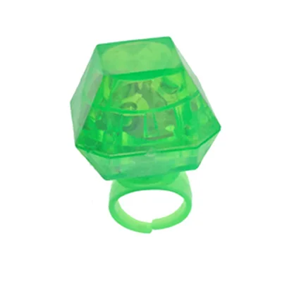 50 шт./лот светящиеся кольца светящиеся игрушечные лошадки кольцо с пальцами огни аксессуары для празднования Хеллоуина Свадебный декор свечение мигающий светильник кольцо - Цвет: Зеленый