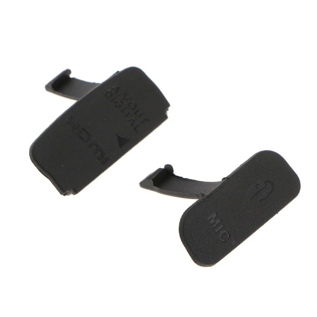 2x Rubber Cover for Canon EOS 600D Repair Part USB Port Cap Interface Door Lid Plastic Material Better dustproof protection