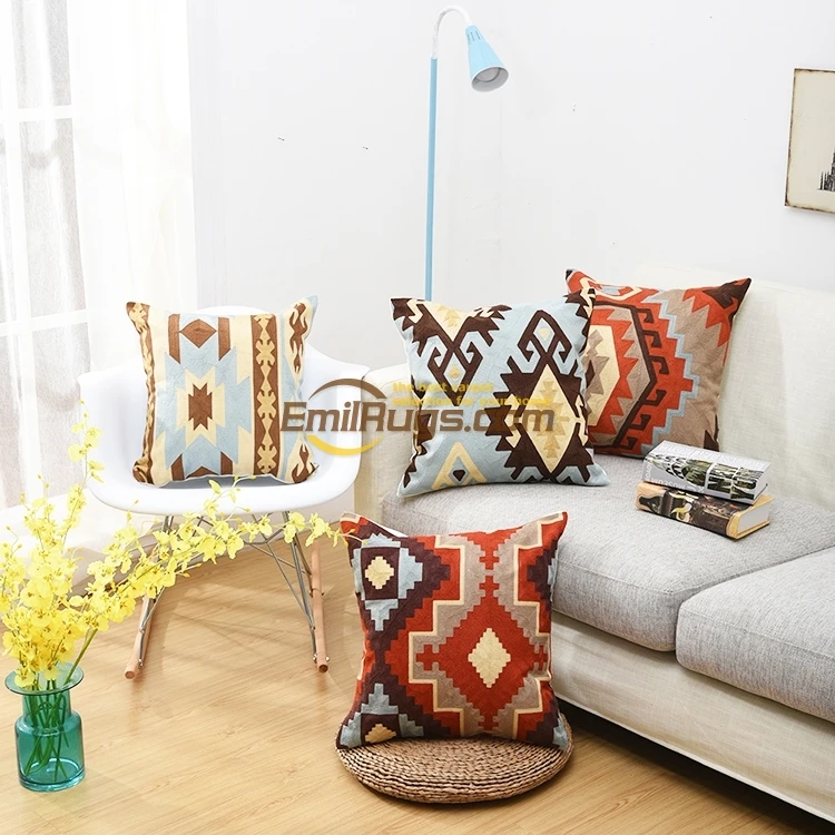 

Natural Handmade Wool Sofa Decor Fleece Pillow European Luxury Cushion Square Pillow Cover Cushion Case Toss Pillow