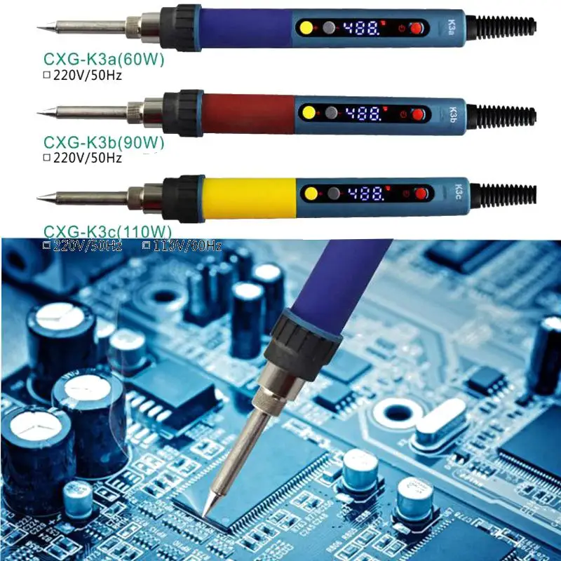 Electric soldering iron K3 60W 90W 110W Sleep Digital Soldering iron welding tool EU plug Adjustable temperature Soldering iron
