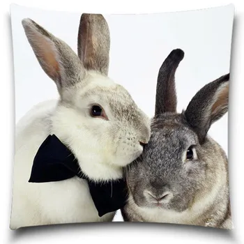 

New Arrival Nutrual Animal Cute Rabbit Cushion Cover Home Decorative Throw Pillows Cases Cotton Polyester Sofa Car Seat 5 size