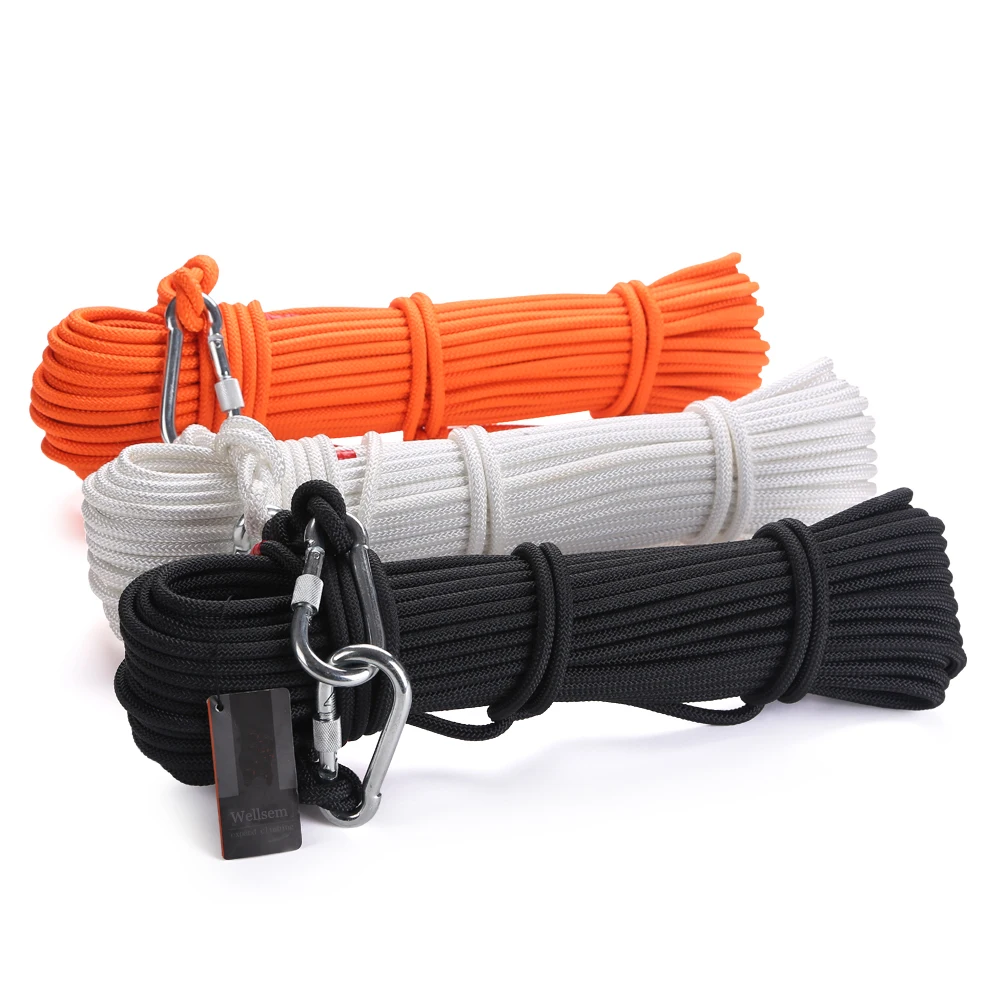 10 meter length Home Self-rescue Outdoor Survival Climbing Rope Rappelling 9mm Safety Escape Rope