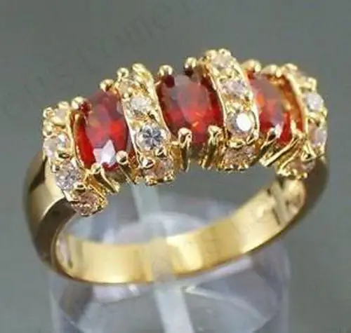 

shipping> >>>Jewelry Fashion lady's 10kt yellow Gold filled ruby ring size 7/8/9