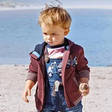 Little maven 2017 printemps hiver garçons marque vêtements enfants chaud Sweatshirts Grue brodé polaire WY098