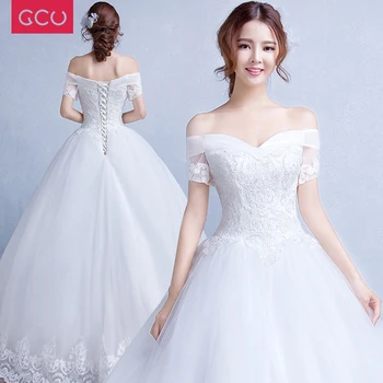 

New Arrival Lace Ball Gown Wedding Dress 2019 Sexy V Neck Beading Short Sleeve Vestido De Noiva Vintage Wedding Gowns