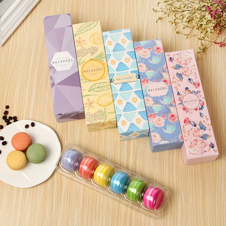 23*6*4.9cm 6cavities Macaron box dessert boxes with