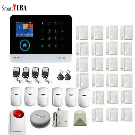 

SmartYIBA IOS Android APP Control Wireless 3G WiFi SMS Home Burglar Security Alarm System Detector Sensor Kit Remote Control
