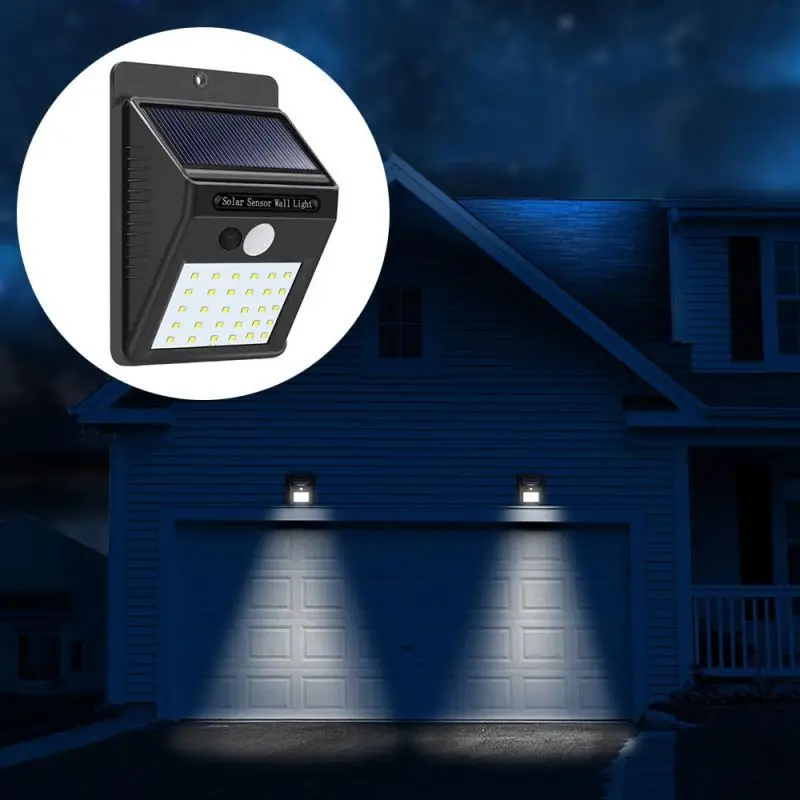 Rechargeable Solar Light 25LED 30 LED Waterproof PIR Motion Sensor Security Wall Light Outdoor Emergency Solar Wall Lamp