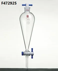 

F472925 Funnel, Separatory, TEFLON stopcock, Capacity:250ml, Joints:29/42, PTFE stopcock:4mm, Stopper:PTFE
