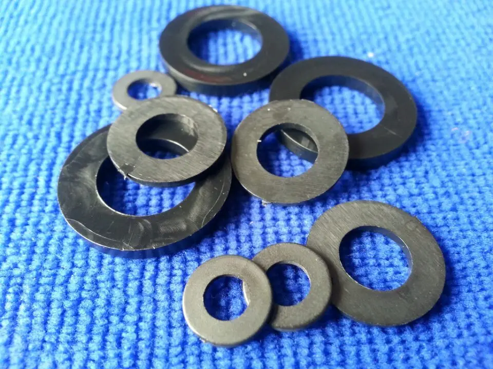 Free Ship 100pcs Nylon Flat Ring Washer Gaskets M2 M2.5 M3 M4 M5 M6 M8 M10 M12 Black | Обустройство дома