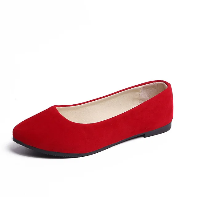 Женская обувь на плоской подошве; коллекция года; лоферы из искусственной замши; обувь ярких цветов; женская обувь на плоской подошве с мехом; теплая женская обувь; Черные Водонепроницаемые Мокасины - Цвет: Red