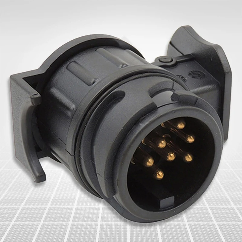 مقطورة سيارة شاحنة 13 دبوس إلى 7 دبوس محول القابس تحويل السحب بار المقبس الأسود مقطورة سيارة شاحنة 13 دبوس إلى 7 دبوس محول القابس تحويل السحب بار المقبس الأسود