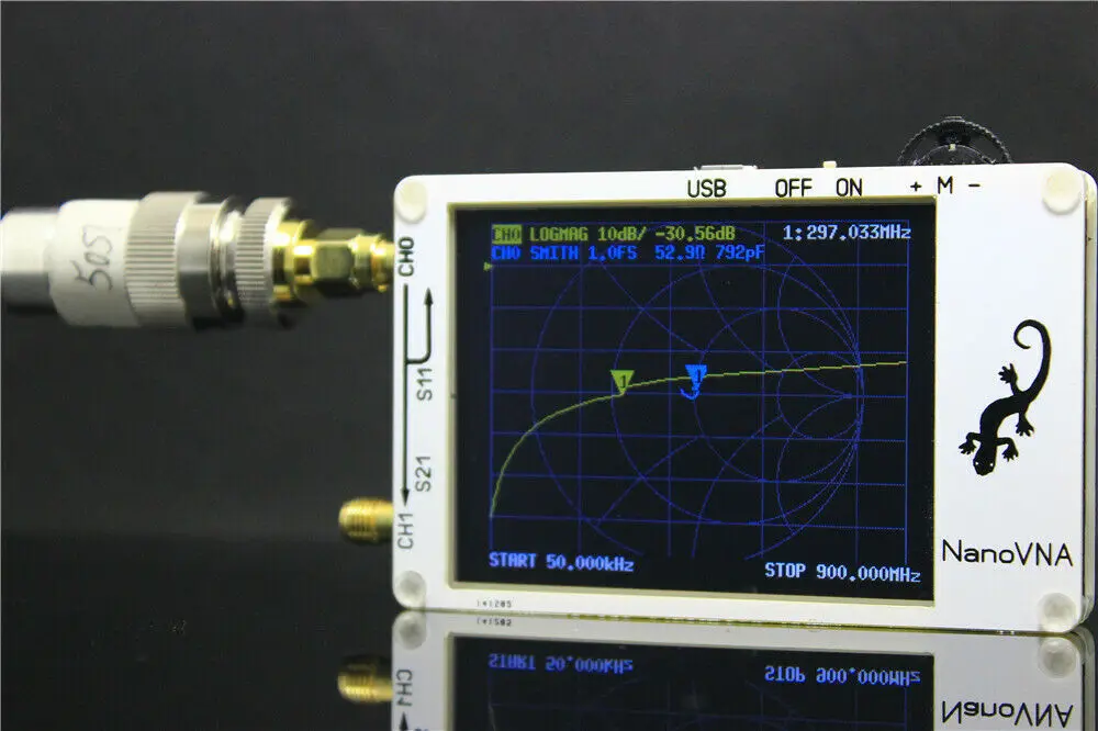 Векторный сетевой анализатор NanoVNA 50 KHz-900 MHz цифровой ЖК-дисплей HF VHF UHF антенный анализатор
