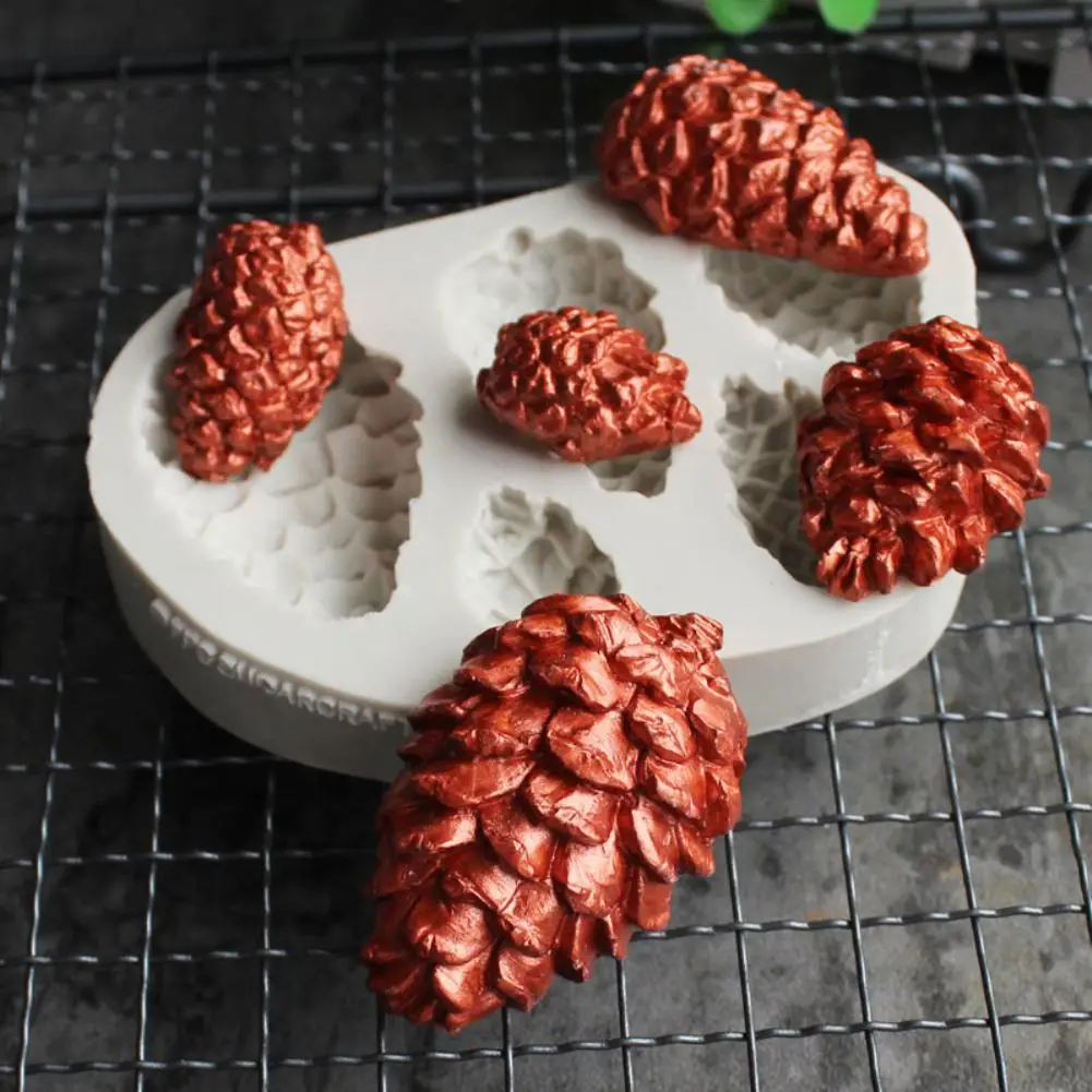 

Christmas Pine Cones Shape Cake Fondant Mold Candy Chocolate Silicone Molds Biscuits Mould DIY Cake Decoration Baking Tools