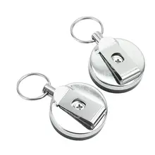 2шт катушка с обратным ходом удлиняющее выдвижное брелочное кольцо Pull Chain Зажим для ремня держатель для карт 2шт катушка с обратным ходом удлиняющее выдвижное брелочное кольцо Pull Chain Зажим для ремня держатель для карт