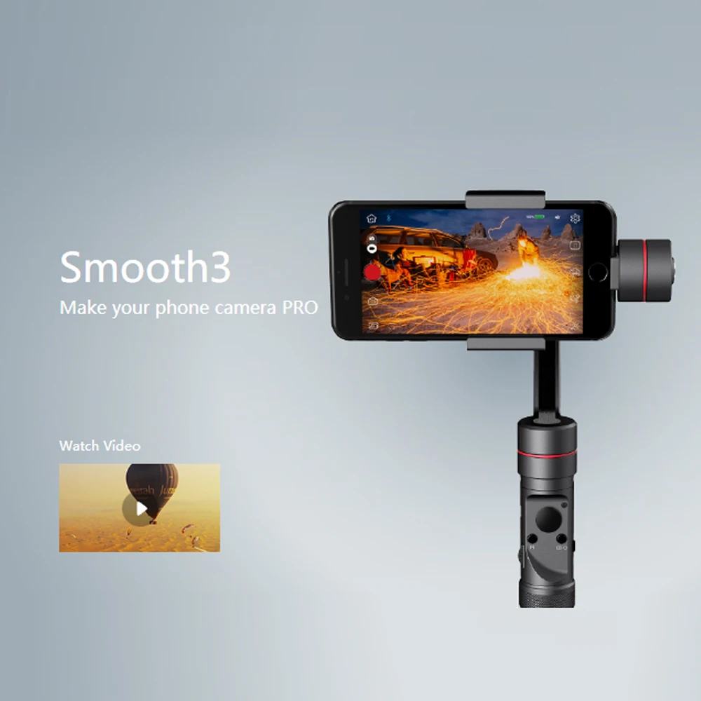  Zhiyun Official Smooth 3 3-Axis Handheld Gimbal Stabilizer Camera Mount for Smartphone Gopro3/4/5