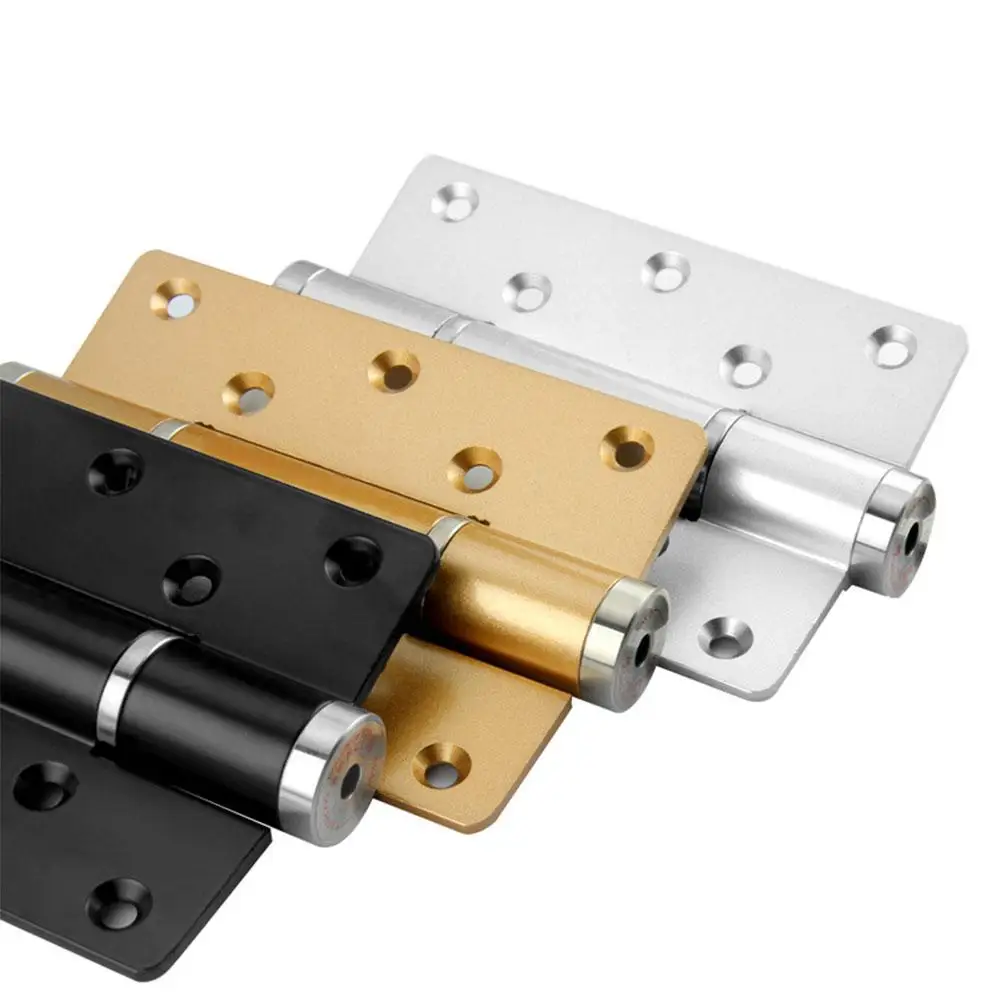 

1pair 5 Inches Multifunction Space Aluminum Door Hinge Automatic Hinge with Spring for Wooden Cabinet Door Window