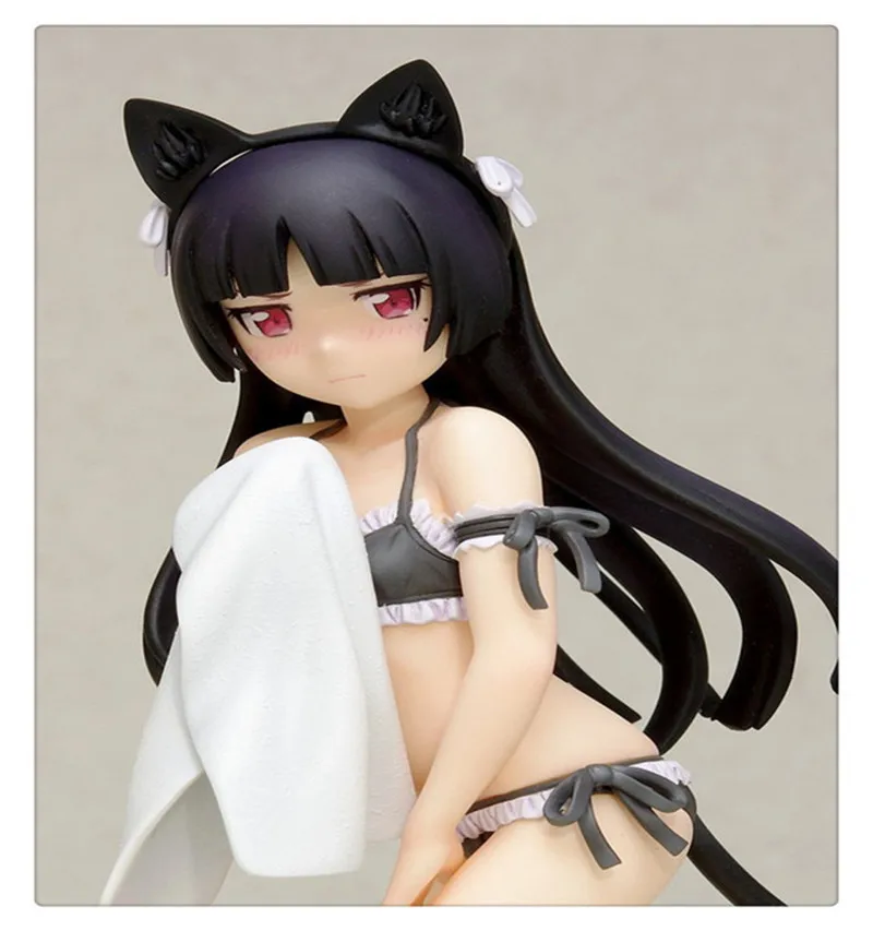 15 см ПВХ Сексуальная японская аниме фигурка Gokou Ruri kuro neko черный купальник бикини